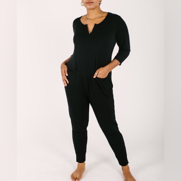 Smash + Tess Sunday Romper in Midnight Black - Picture 1 of 8